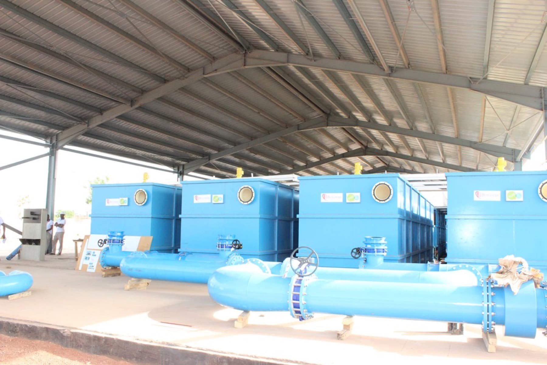 Filtres de la station de traitement d'eau potable