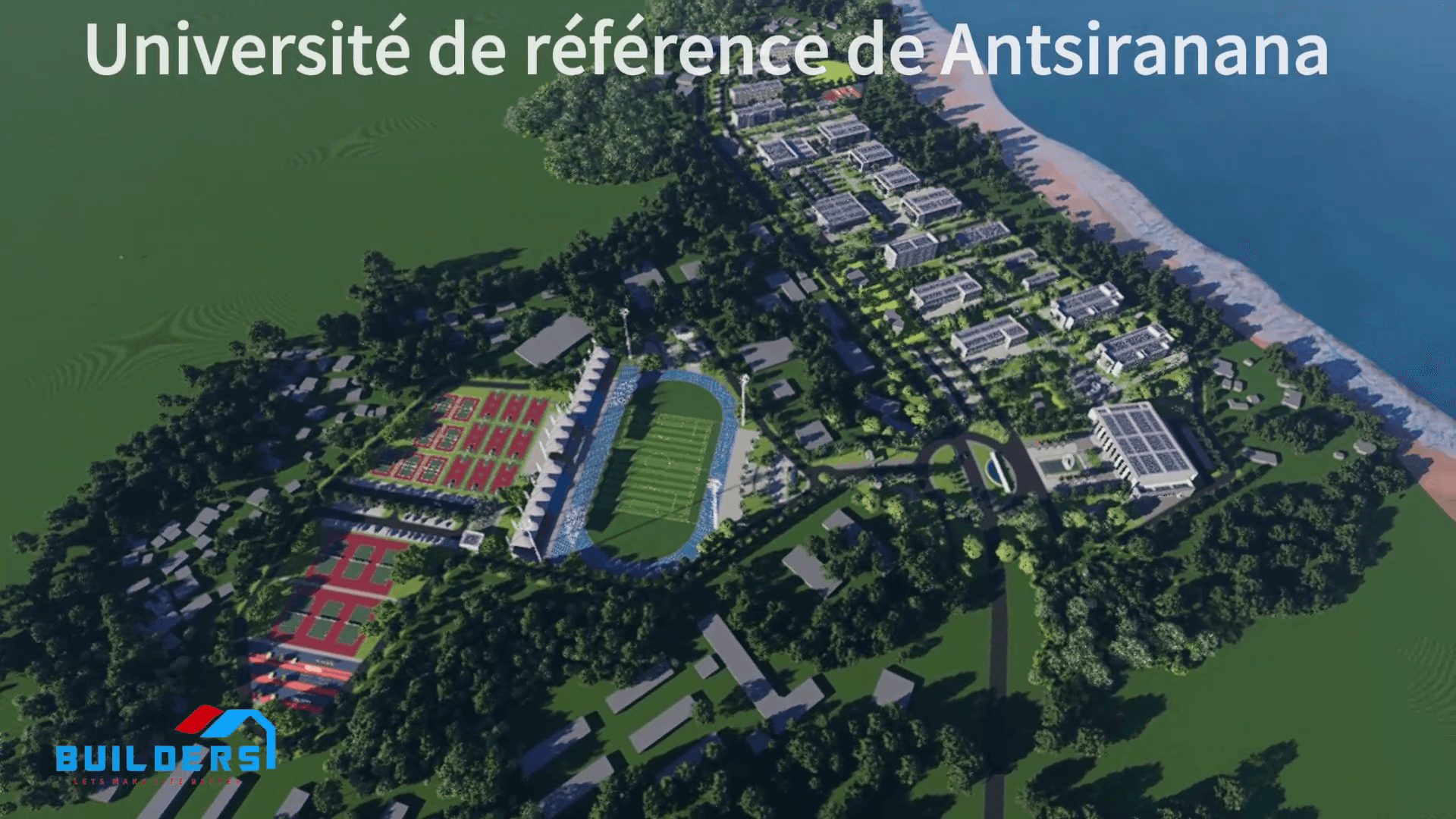 Modélisation 3D de l'Université de référence d'Antsiranana conçue par BUILDERS