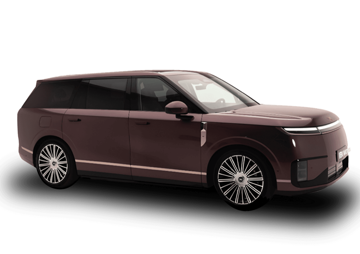 SUV électrique IBI Motors, teinte bordeaux