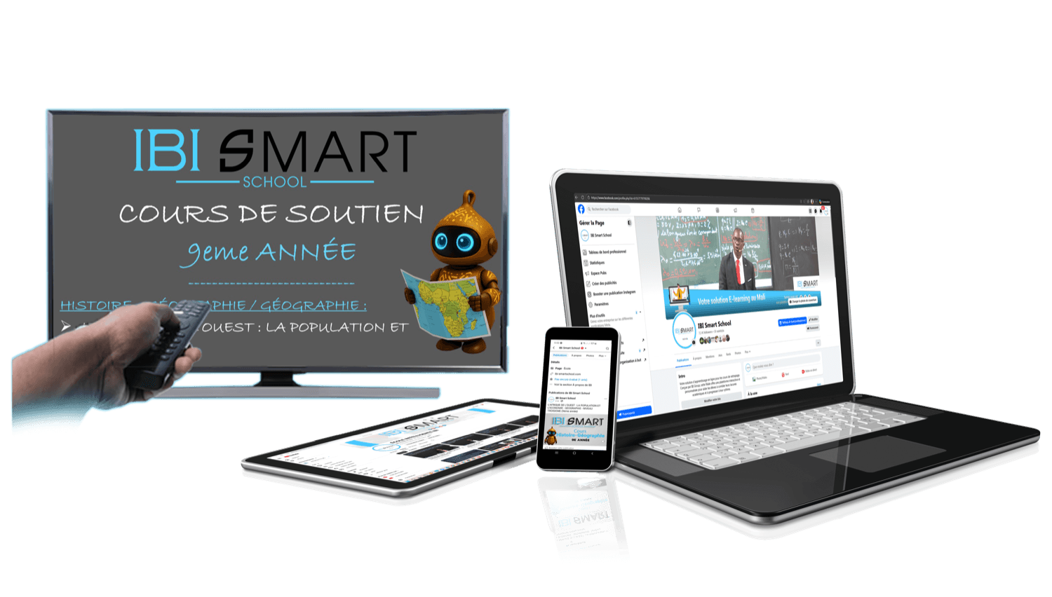 Cours ISS diffusé sur téléviseur, ordinateur, tablette et smartphone