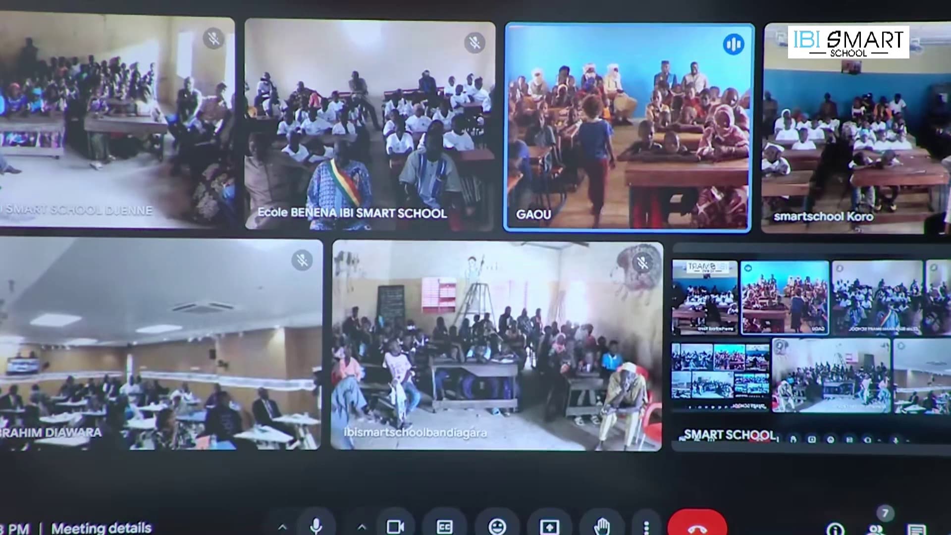 Classe virtuelle multi-sites reliant Gao, Koro, Bandiagara et Djenné