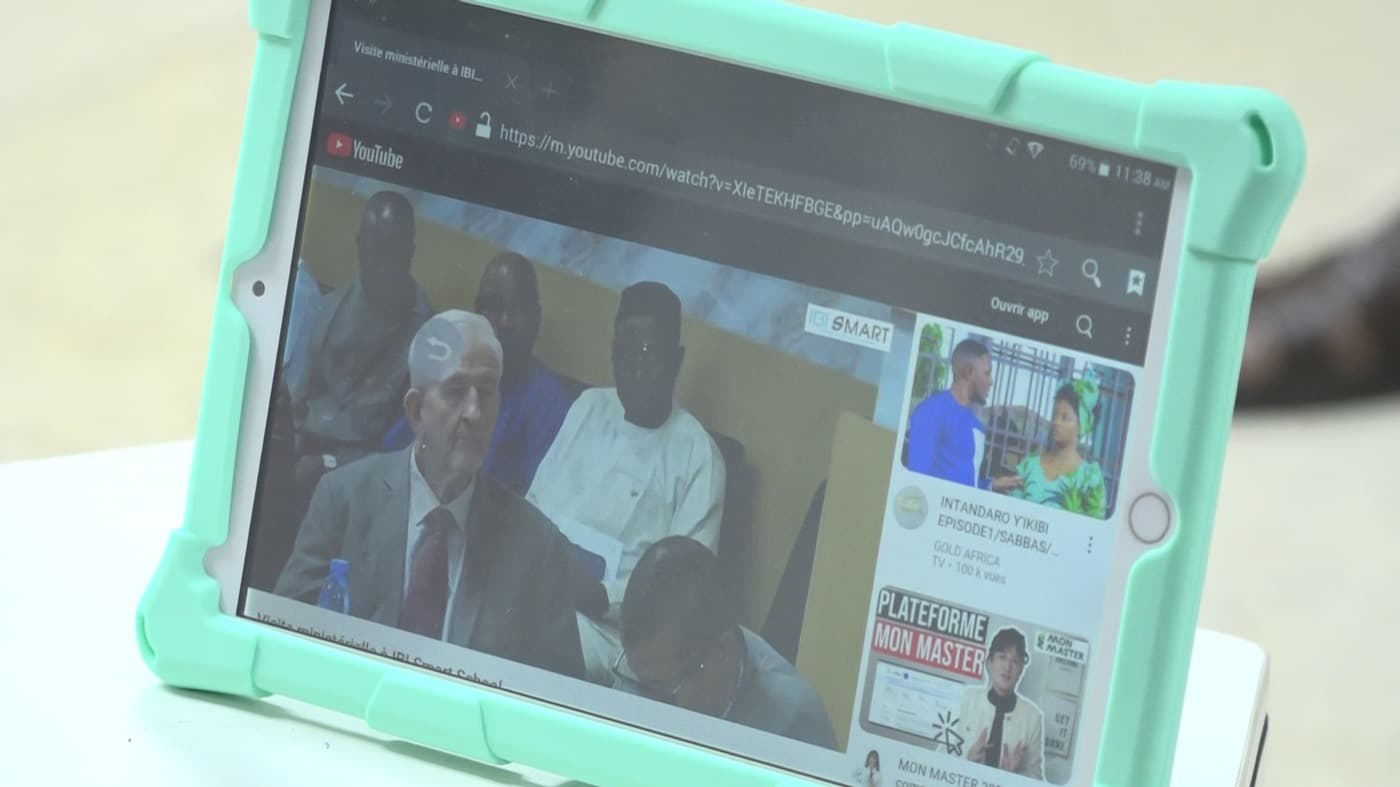 Diffusion d'un cours ISS sur tablette