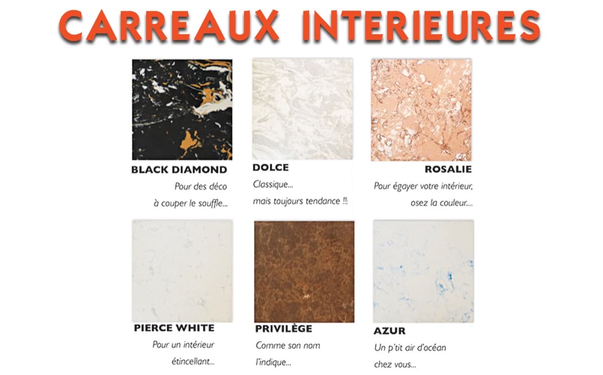 Gamme de carreaux intérieurs STONES