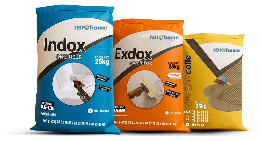 Gamme d'enduits Indox, Exdox et ciment-colle STONES