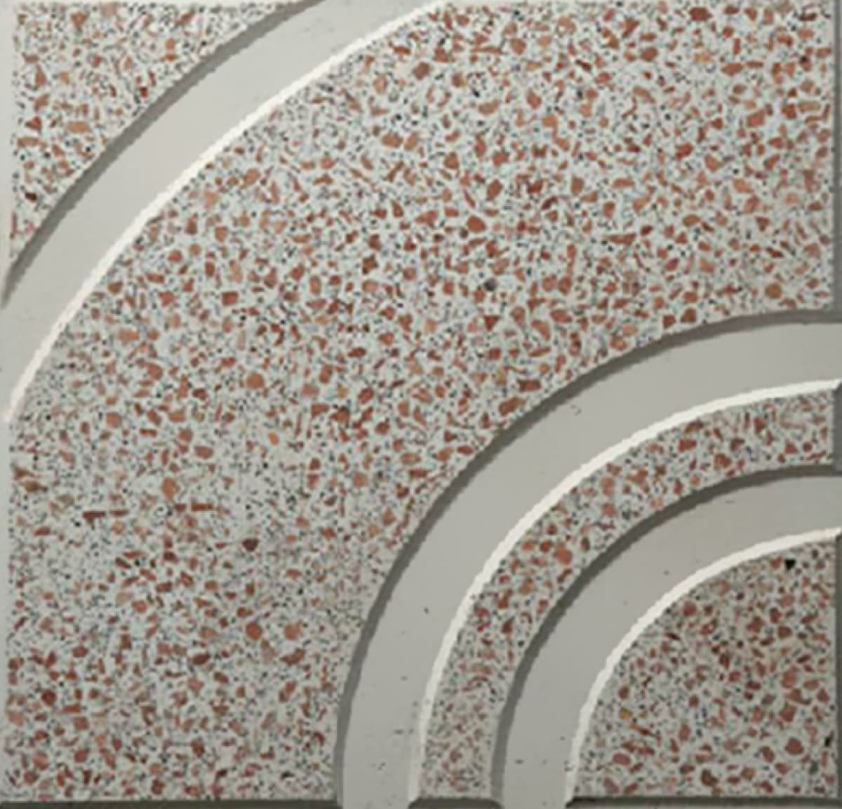 Carreau en marbre terrazzo, motif décoratif
