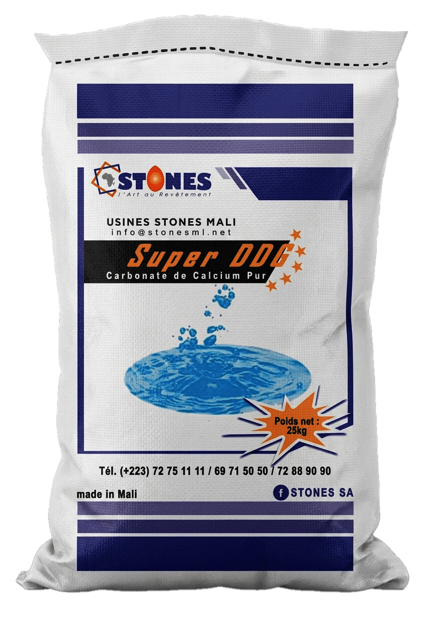 Carbonate de calcium Super DDG STONES, sac en rendu 3D